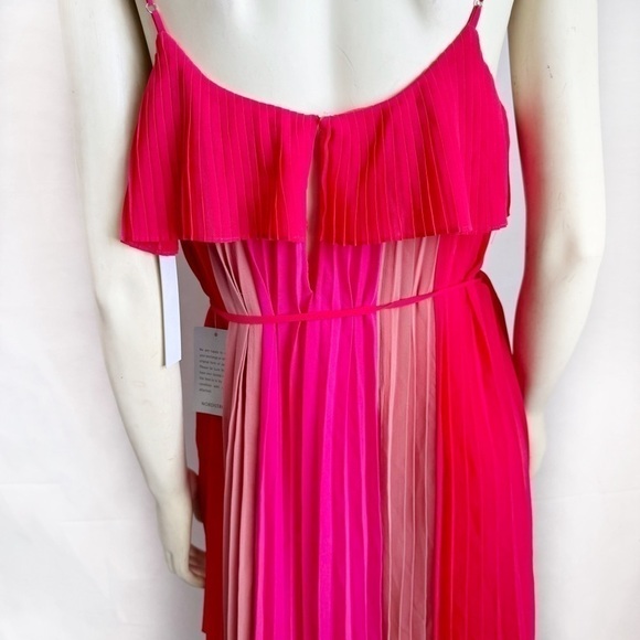 Adelyn Rae Pepper Pleated Colorful Dress Size M - Picture 8 of 10